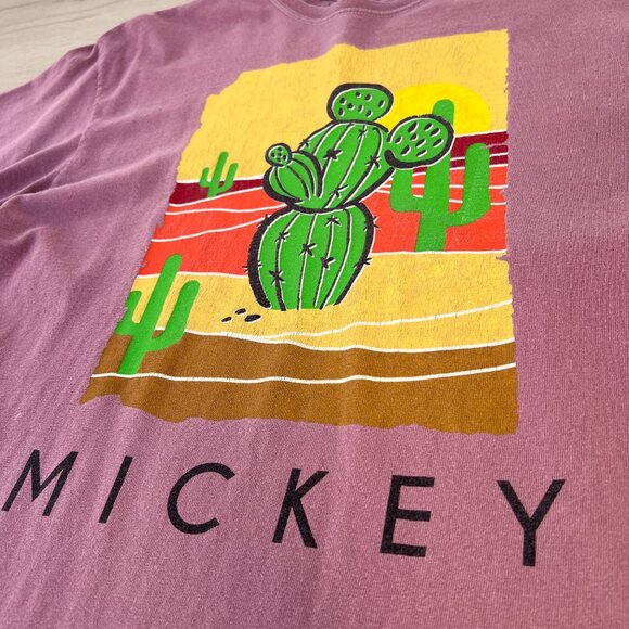 Disney Mickey Mouse Boxlunch Exclusive Desert Cactus Dusty Rose T-Shirt Unisex L - Picture 3 of 13